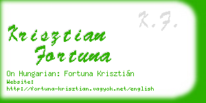 krisztian fortuna business card